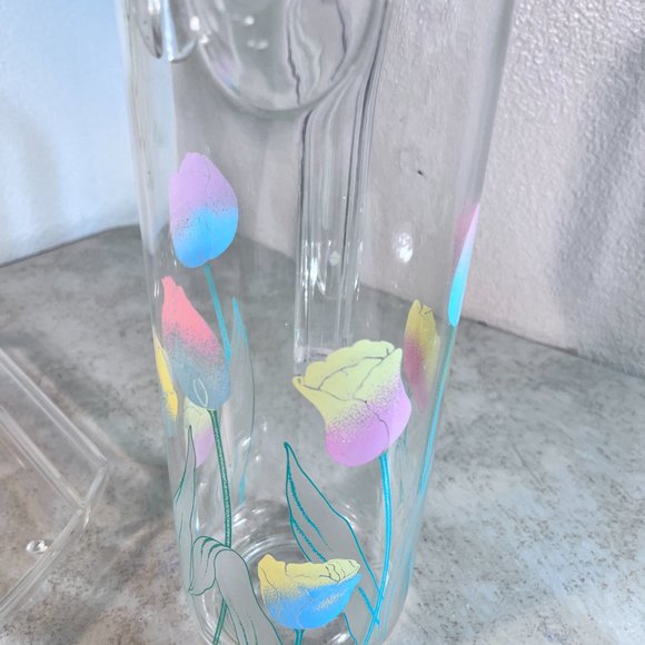 Set of Culver Tulip Acrylic Serving Tray Pitcher Tumblers - Picture 7 of 10